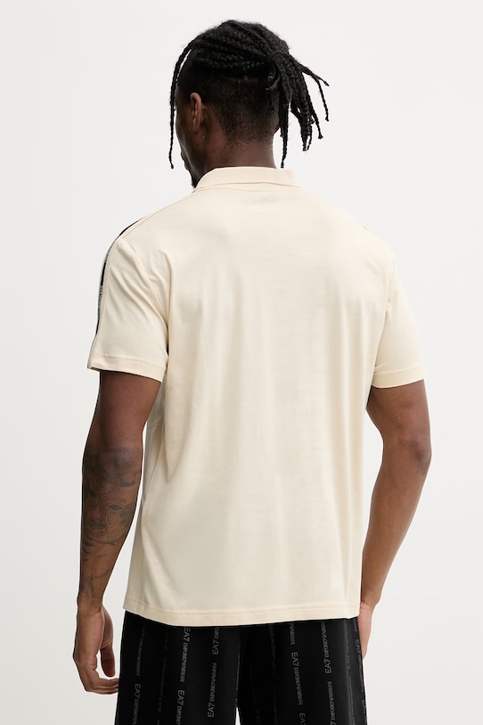 Odzież EA7 Emporio Armani t-shirt męski bawełniany AF10375.7M001477 beżowy