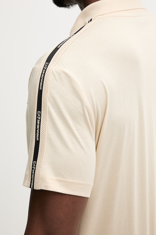 EA7 Emporio Armani t-shirt męski bawełniany AF10375.7M001477 beżowy