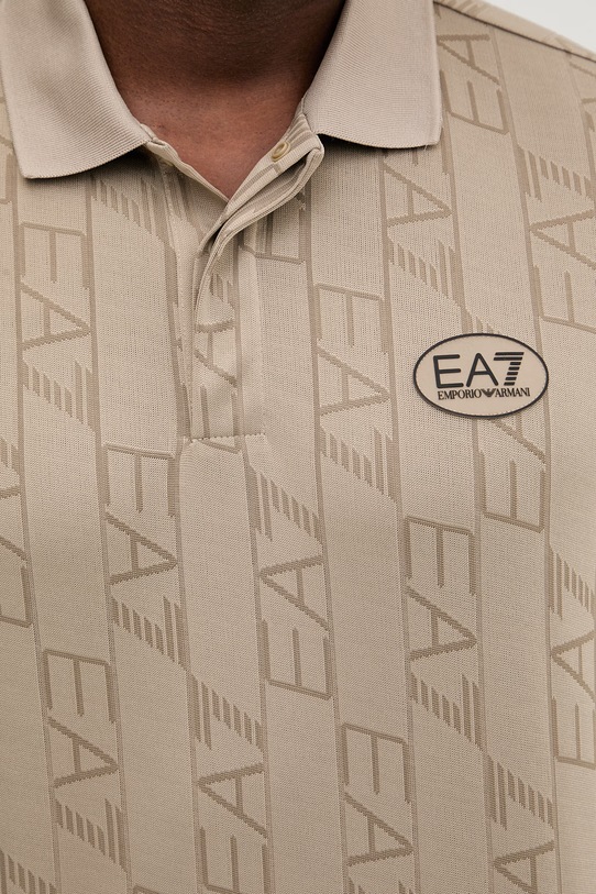 EA7 Emporio Armani t-shirt męski bawełniany AF22277.7M001287 beżowy