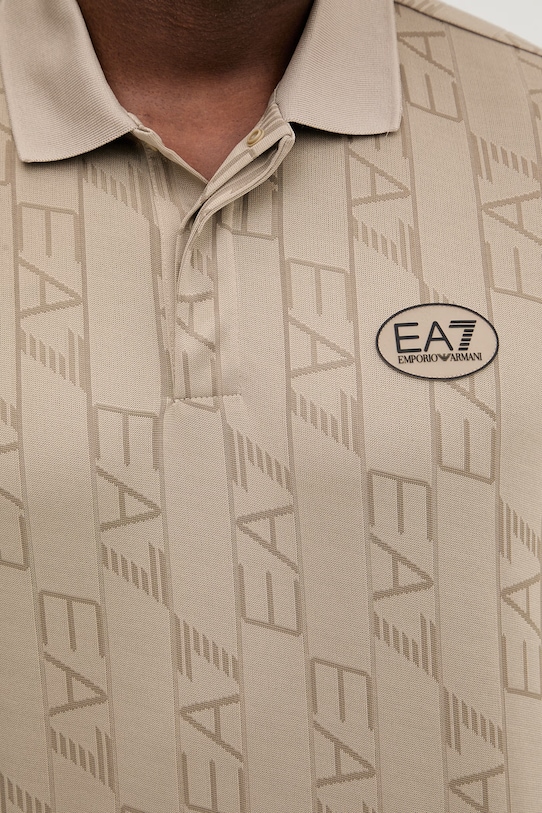 EA7 Emporio Armani t-shirt męski bawełniany AF22277.7M001287 beżowy