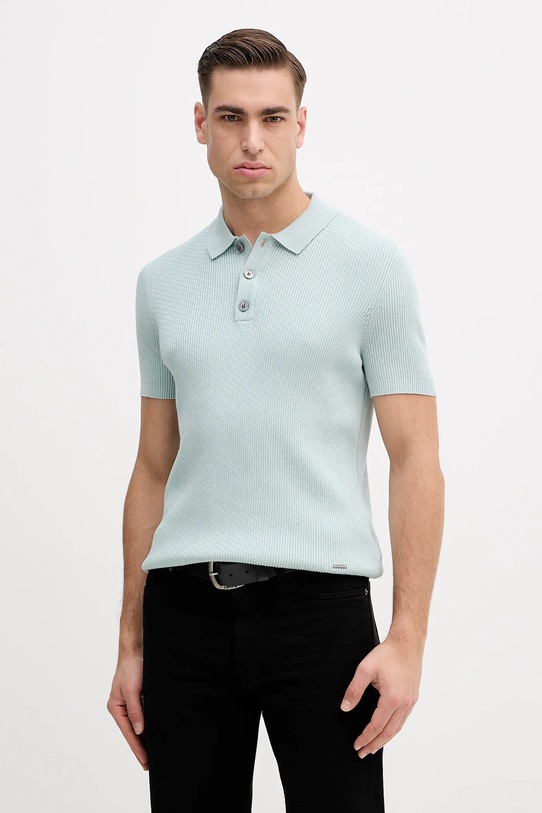 Joop! polo bawełniane bawełna turkusowy 30100013