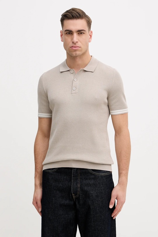 Joop! polo bawełniane bawełna brązowy 30100018