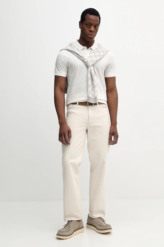 Bavlnené polo tričko Joop! 30100496 béžová SS26