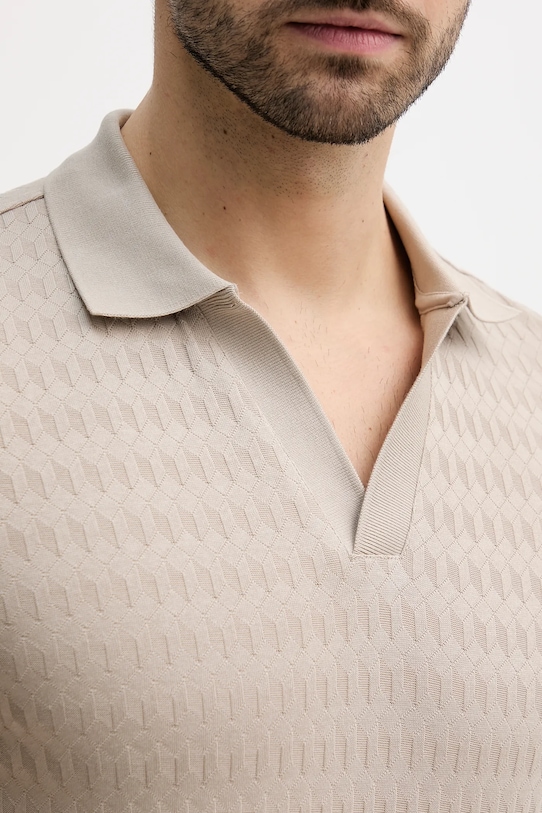 Joop! polo bawełniane 30100497 beżowy