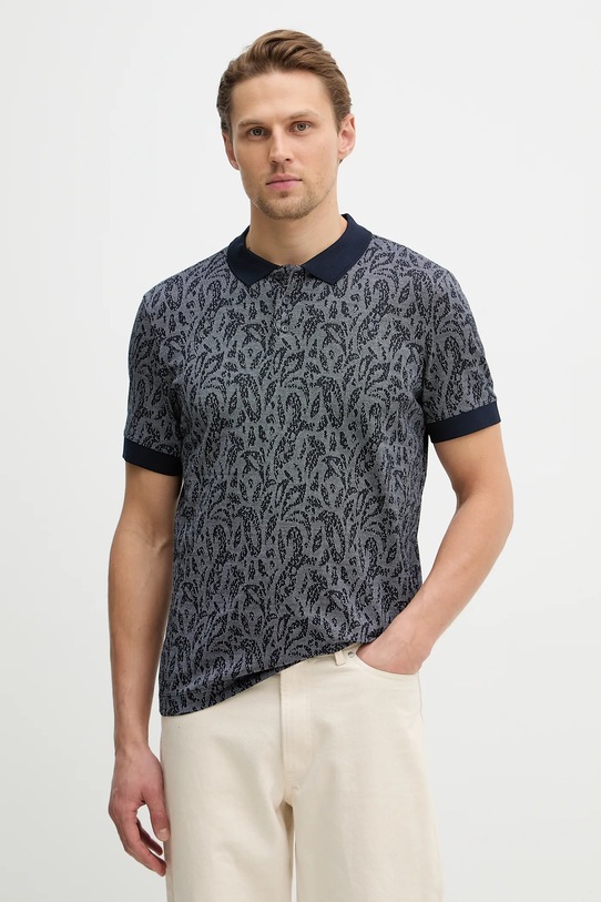 Joop! t-shirt bawełniany wzorzyste granatowy 30100500