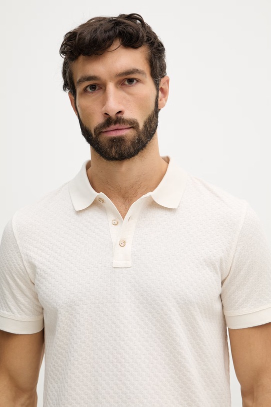 Joop! polo bawełniane beżowy 30100501