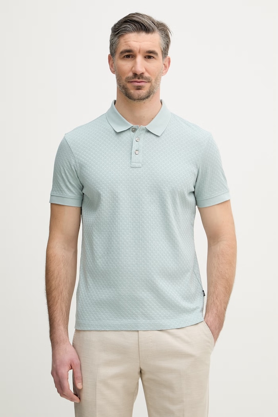 Joop! polo bawełniane bawełna turkusowy 30100501