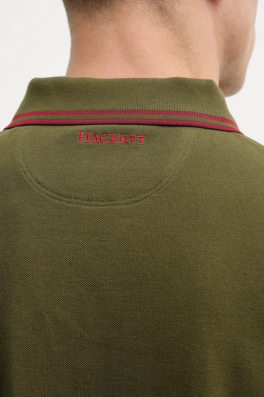 Hackett London polo bawełniane HM5600082 zielony