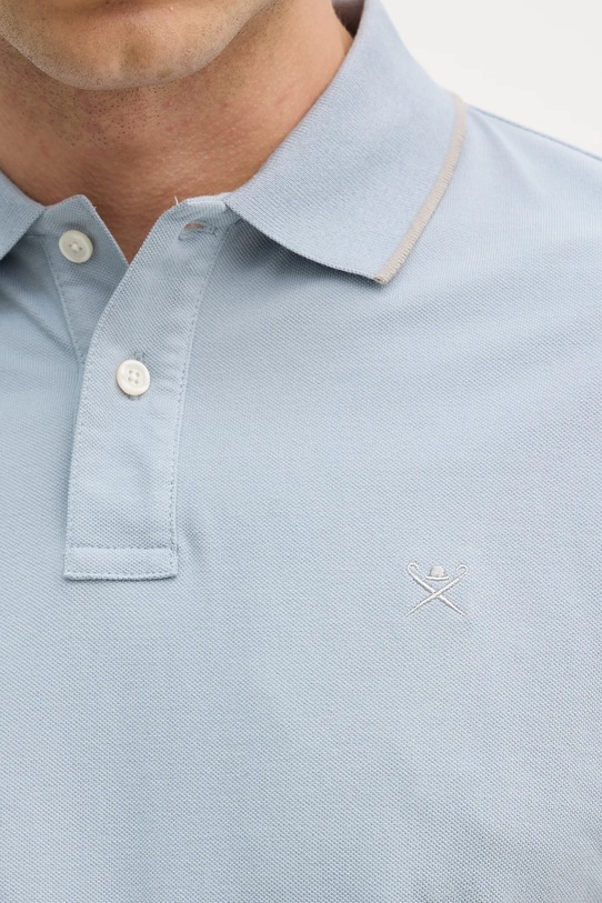 Hackett London polo bawełniane HM5600085 niebieski