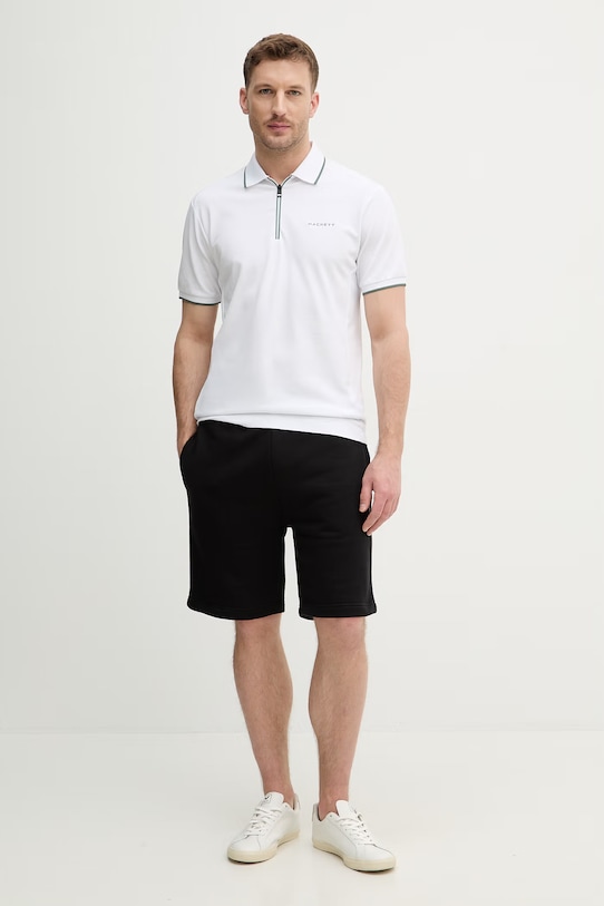 Hackett London polo HM5600112 biały SS26