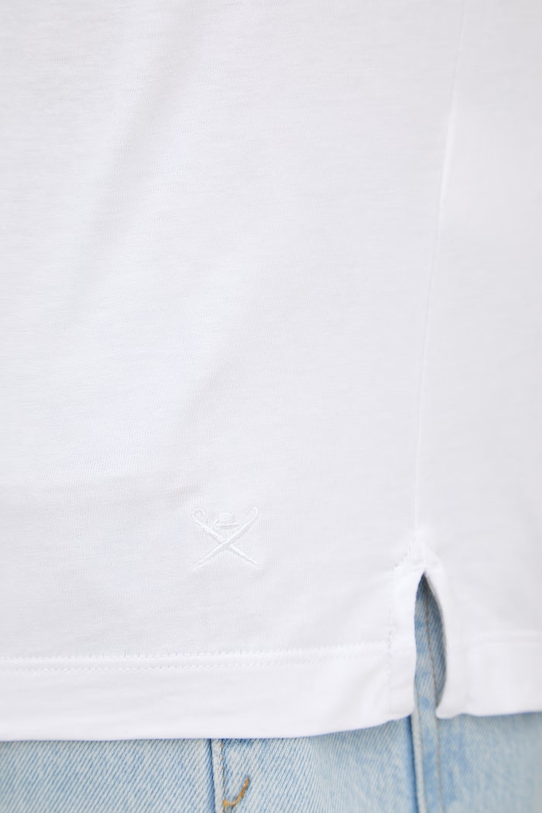 Bavlnené polo tričko Hackett London HM5600098 biela