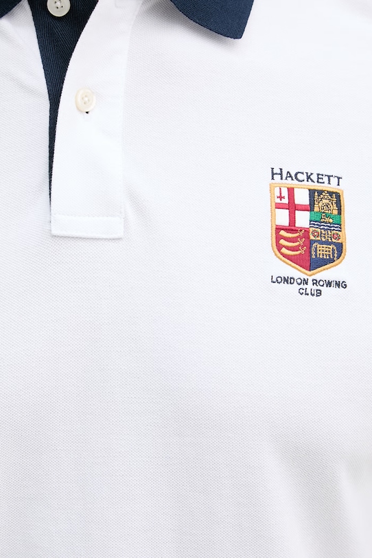 Bavlnené polo tričko Hackett London HM5600138 biela