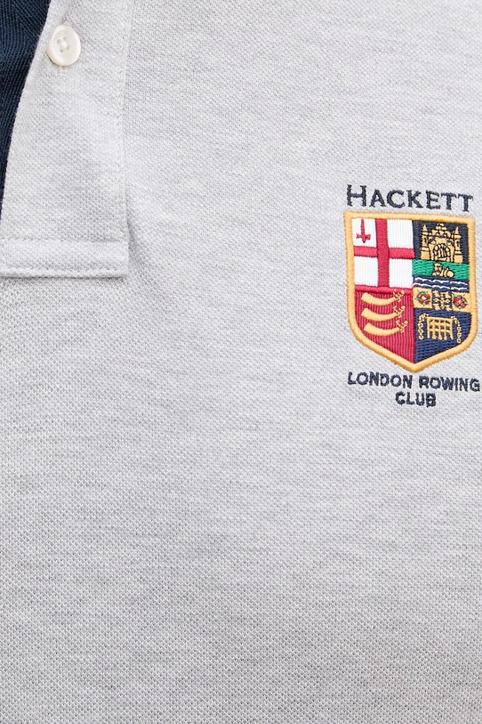 Bavlnené polo tričko Hackett London HM5600138 sivá