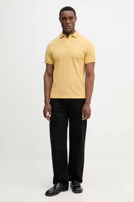 Bavlnené polo tričko Hackett London HM5600148 žltá SS26