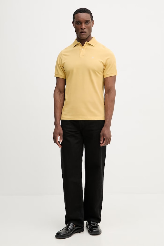 Bavlnené polo tričko Hackett London HM5600148 žltá SS26