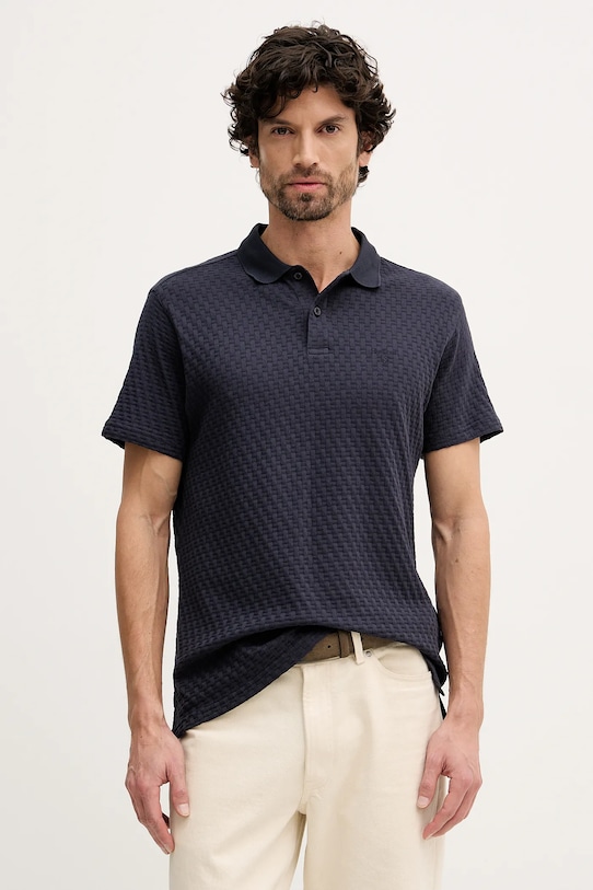 Barbour polo bawełniane Westerdale bawełna granatowy MML1522