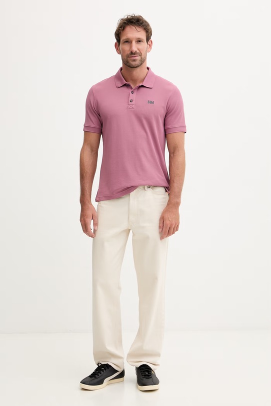 Helly Hansen polo męskie DRIFTLINE 50584.664 różowy SS26