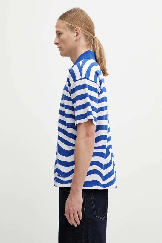 Bavlněné polo tričko Napapijri Napapijri x Martine Rose NP0A4HG9L651 modrá SS26