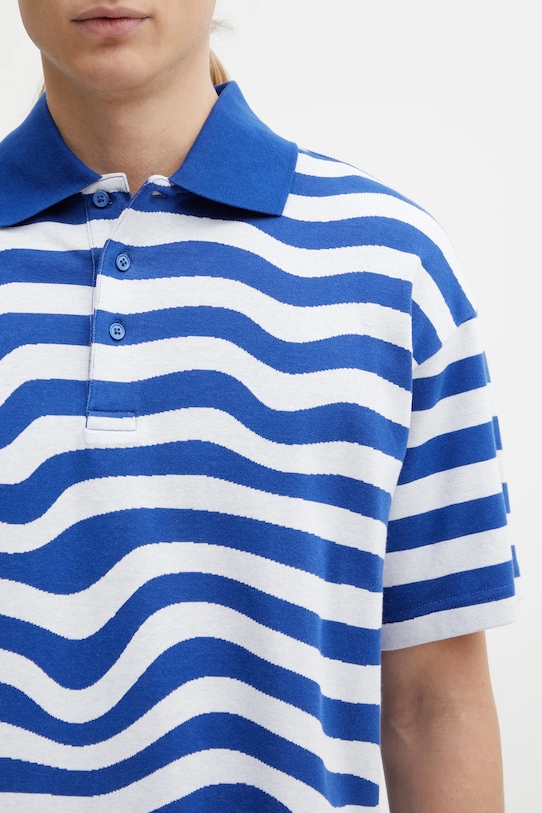 Bavlněné polo tričko Napapijri Napapijri x Martine Rose modrá NP0A4HG9L651