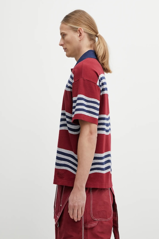 Napapijri polo bawełniane Napapijri x Martine Rose NP0A4HG9L661 bordowy SS26