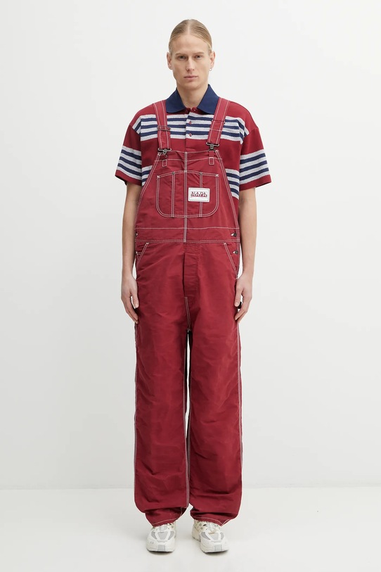 Napapijri polo bawełniane Napapijri x Martine Rose NP0A4HG9L661 bordowy