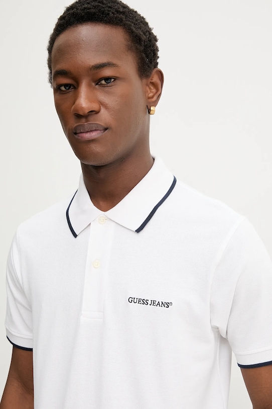 Хлопковое поло Guess Jeans белый M6RP24.KCJV1