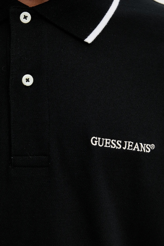 Guess Jeans polo bawełniane czarny M6RP24.KCJV1