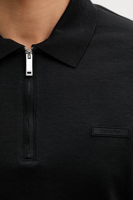 Calvin Klein polo tričko pánske bavlnené LV04LE255G čierna