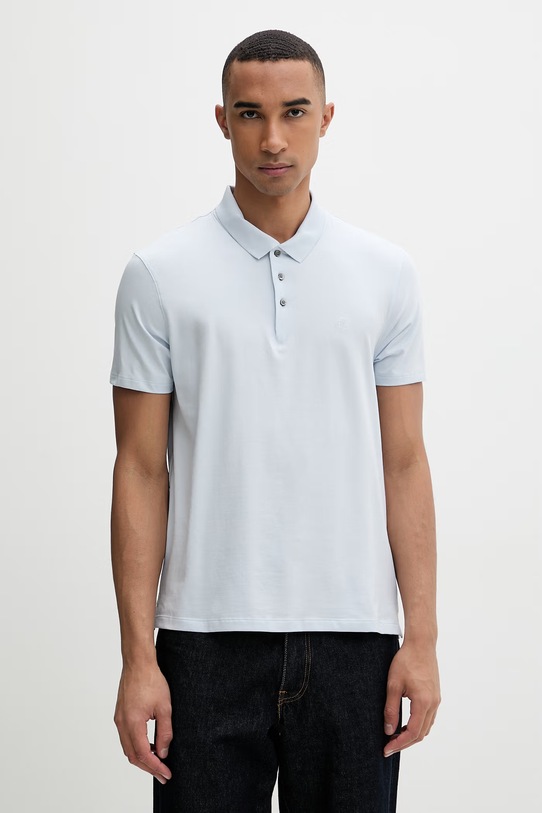Calvin Klein polo pánské s bavlnou modrá LV04LF200G