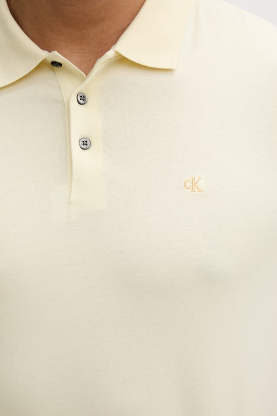 Calvin Klein polo za muškarce s pamukom LV04LF200G zlatna