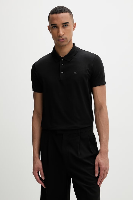 Calvin Klein férfi póló pamuttal fekete LV04LF200G