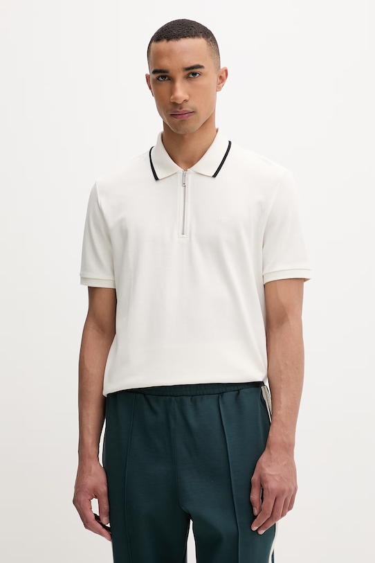 Calvin Klein polo muški od pamuka bež LV04LF214G