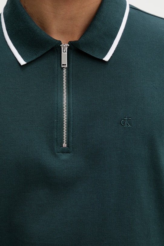Calvin Klein polo męskie bawełniane LV04LF214G turkusowy