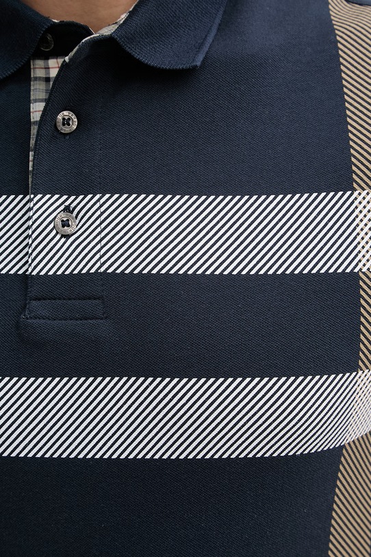 Barbour polo bawełniane Blaine MML1117 granatowy