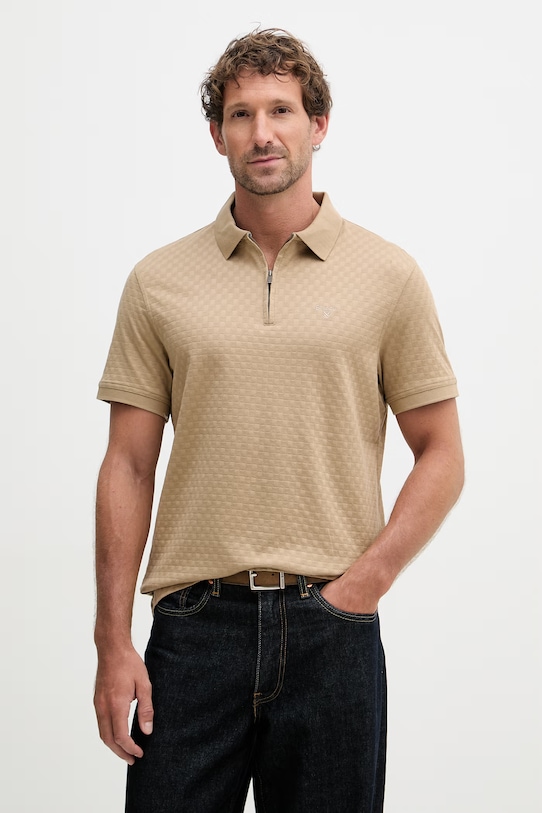 Barbour поло чоловіче бавовняне Hockham бежевий MML1528