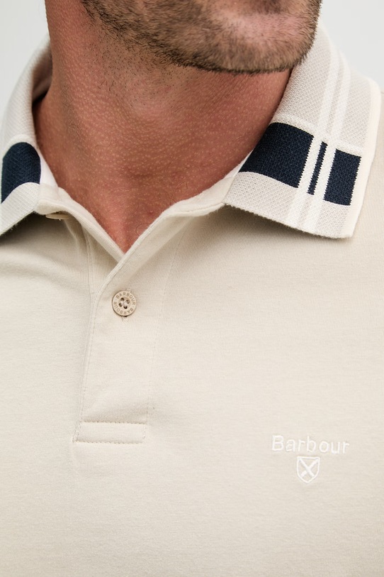 Barbour polo męskie bawełniane Callington MML1536 beżowy
