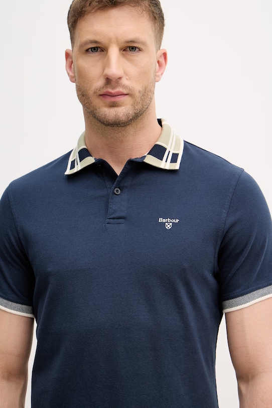 Barbour polo męskie bawełniane Callington granatowy MML1536