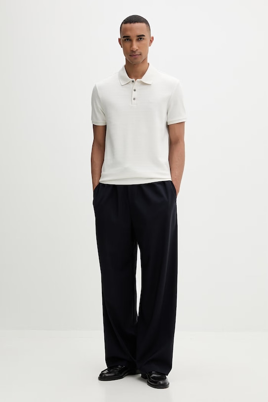 Calvin Klein polo muški s pamukom LV04LF206G bež SS26