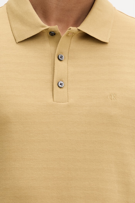 Calvin Klein тениска с яка мъжка с памук LV04LF206G жълт