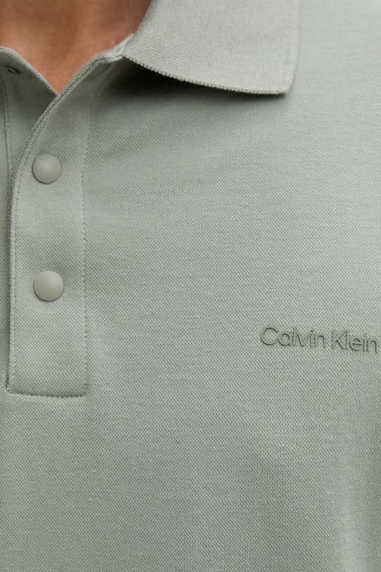 Calvin Klein polo za muškarce s pamukom LV04LF208G zelena