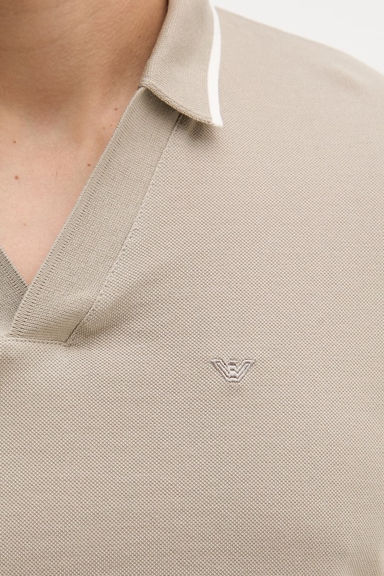 Bavlnené polo tričko Emporio Armani EM005852.AF12955 béžová