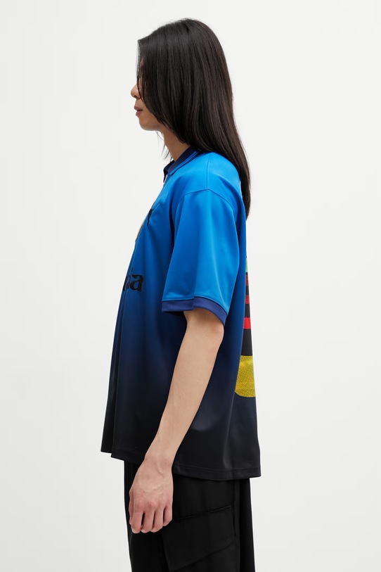 Puma x Ahluwalia polo pánské 635234 modrá SS26