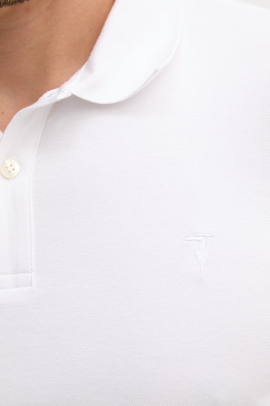Trussardi Polo tričko pánske bavlnené s elastanom G5008000124N biela