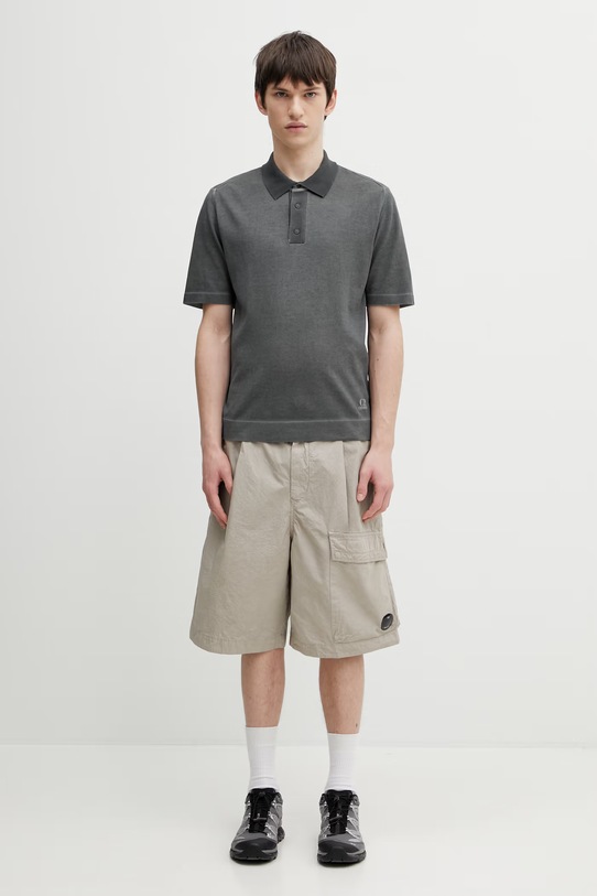 C.P. Company polo bawełniane 20CMKN204A110646S szary