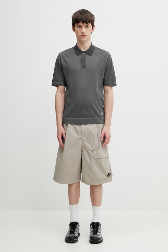 C.P. Company polo bawełniane 20CMKN204A110646S szary
