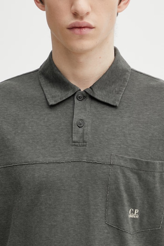 Bavlněné polo tričko C.P. Company šedá 20CMPL201A110643P