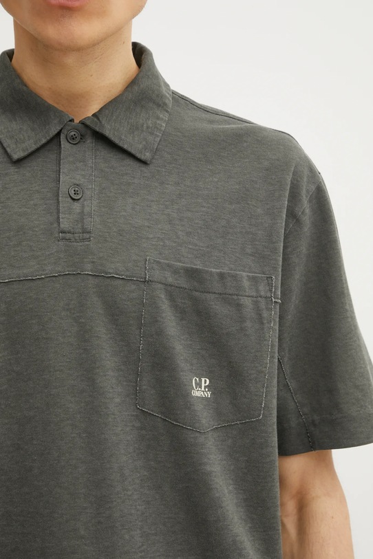Bavlněné polo tričko C.P. Company šedá 20CMPL201A110643P