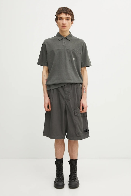 Бавовняне поло C.P. Company 20CMPL201A110643P сірий