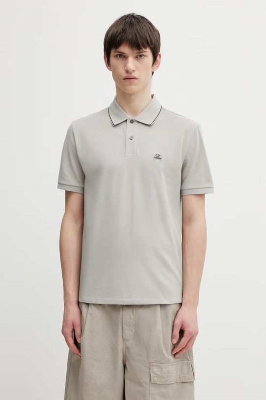 C.P. Company polo gładkie szary 20CMPL722A005263W