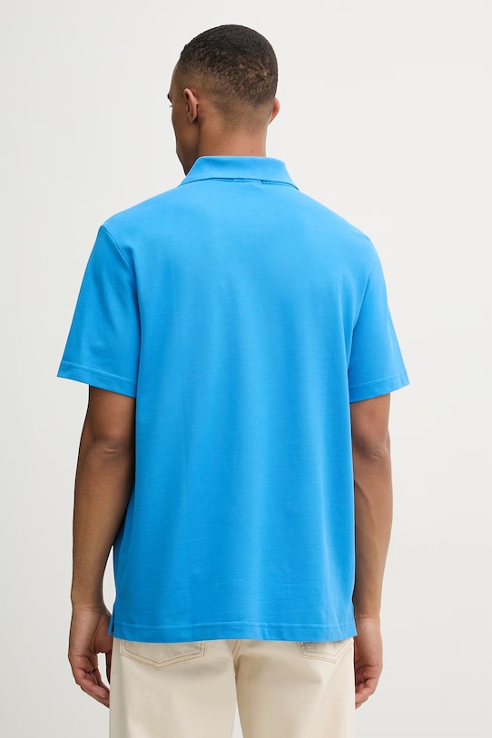 Odzież Calvin Klein Jeans polo męskie bawełniane LV04RF209G niebieski